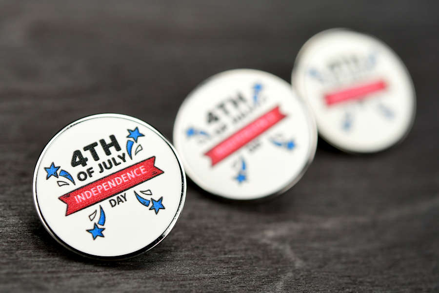 Real enamel lapel pins with printing 24 hours