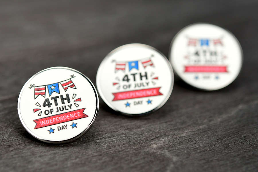 Real enamel lapel pins with printing 24 hours