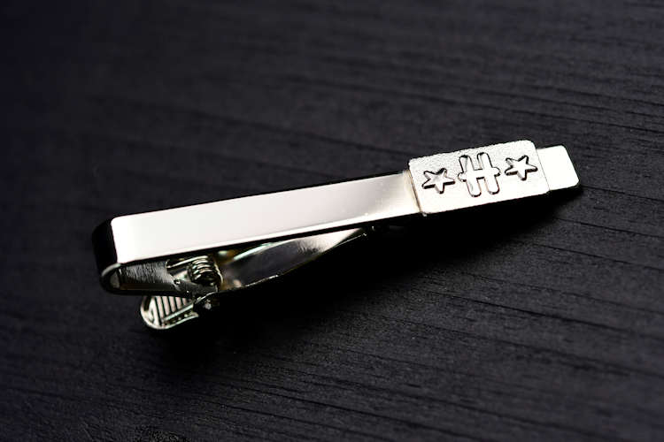 Metal tie bar from your own logo